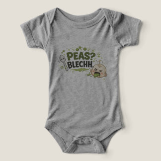 Ärter? Blechh. Grinig Bebis Måltids Bodysuit T Shirt