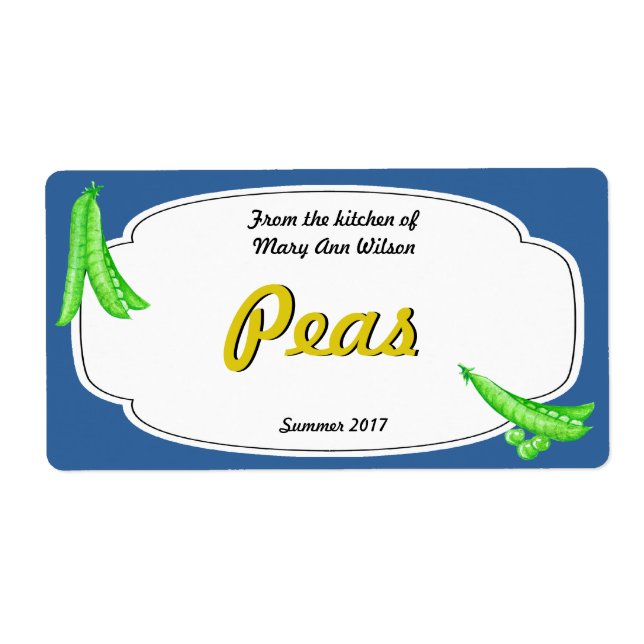 Ärter Canning Fraktsedel (Framsidan)