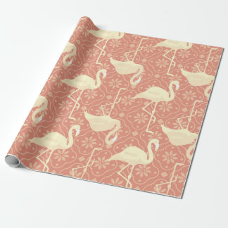 Arter & Crafts inspirerade Salmon Rosa Flamingo Presentpapper