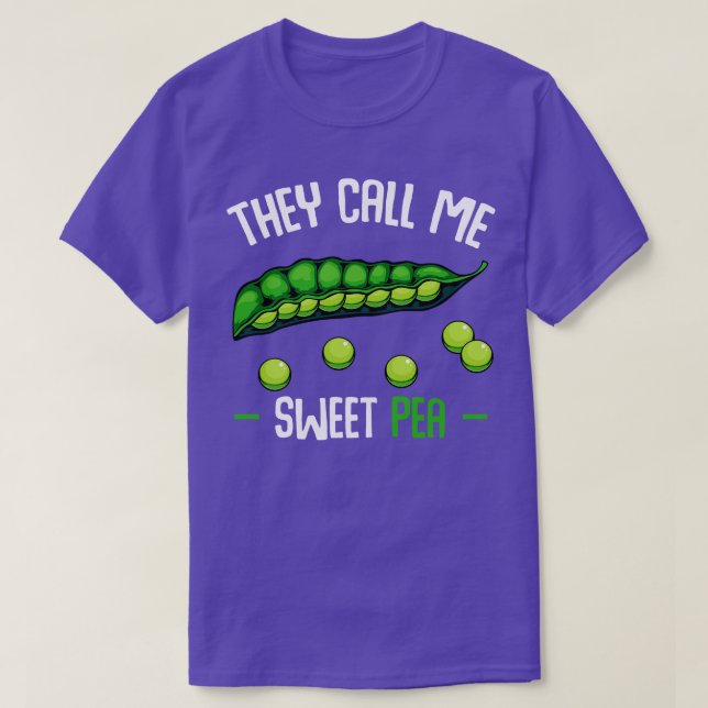 Ärter de kallar mig Sweet Pea Funny som säger grön T Shirt (Design framsida)