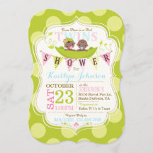 Ärter i en Pod African Twillingars Baby Shower-inb