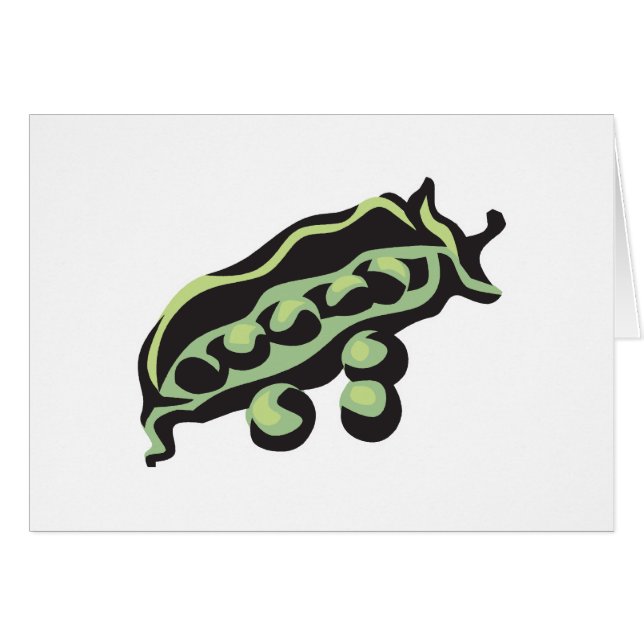 ärter i en pod hälsningskort (Framsidan Horizontal)