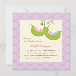 Ärter i en Pod Twin Boy Baby Shower-inbjudan Inbjudningar