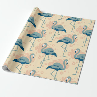 Arter och hantverk inspirerade Salmon Flamingo-mön Presentpapper