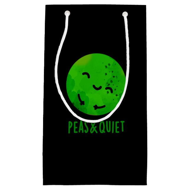 Ärter och Quiet Funny Veggie Pea Pun Mörk BG (Framsidan)