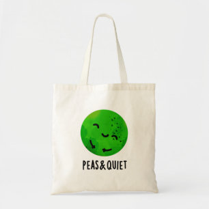 Ärter och Quiet Funny Veggie Pea Pun Tygkasse