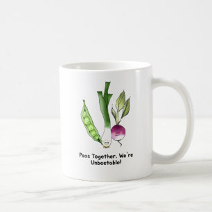 Ärter och Veggie Best Friends Pun Kaffemugg