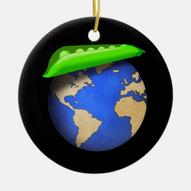 Ärter på jorden - fred på jorden Helgdag Julgransprydnad Keramik (Framsidan)