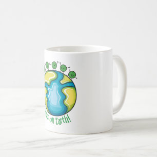 Ärter på jorden kaffemugg