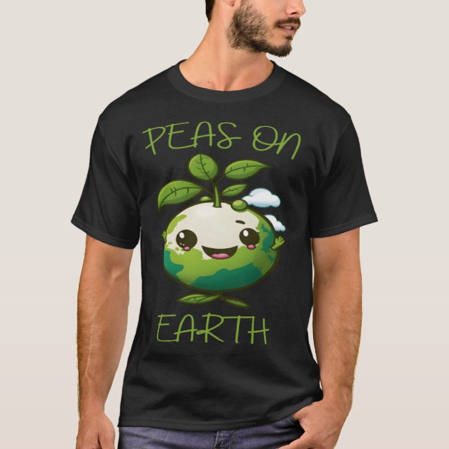 Ärter på jorden Vegan Vegetarian Plantbased Meatfr T Shirt (Framsida)