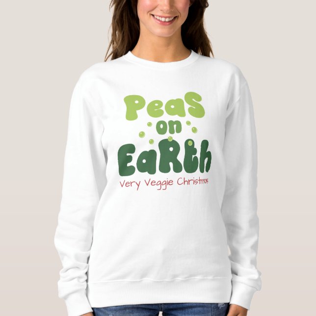 Ärter på jorden Vegetarian Julskjortor T Shirt (Framsida)