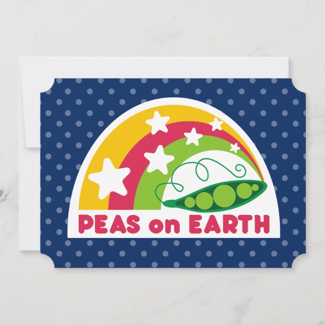 Ärter på jordmatsmatsmatsorten julkort (Framsida)