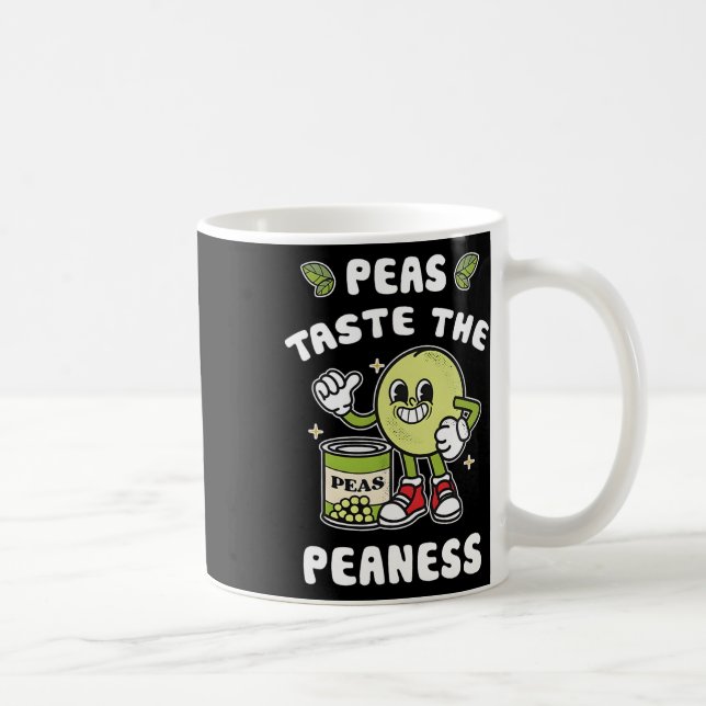ärter som smakar Peaness Peas Beans Rude Joke Kaffemugg (Höger)