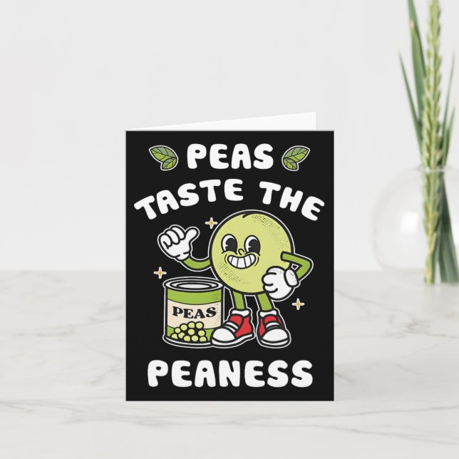 ärter som smakar Peaness Peas Beans Rude Joke Kort (Framsida)