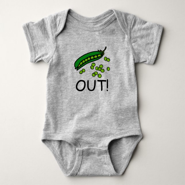 Ärter ute! One-Biet Baby T-Shirt (Framsida)