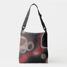 Arteriell motif: Abstrakt Black, White & Red Axelväska