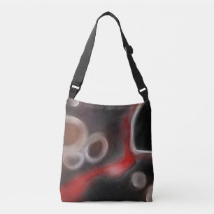 Arteriell motif: Abstrakt Black, White & Red Axelväska