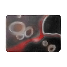 Arteriell motif: Abstrakt Black, White & Red Badrumsmatta