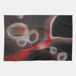 Arteriell motif: Abstrakt Black, White & Red Kökshandduk