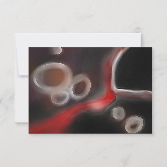 Arteriell motif: Abstrakt Black, White & Red Kort (Framsida)