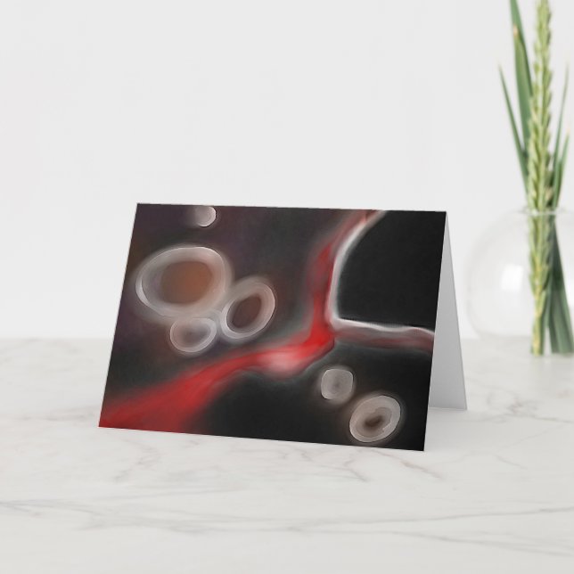 Arteriell motif: Abstrakt Black, White & Red Kort (Framsida)