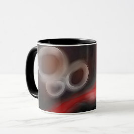 Arteriell motif: Abstrakt Black, White & Red Mugg