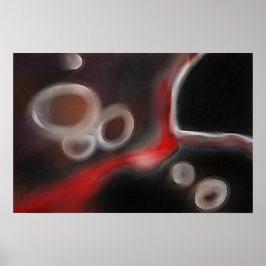 Arteriell motif: Abstrakt Black, White & Red Poster