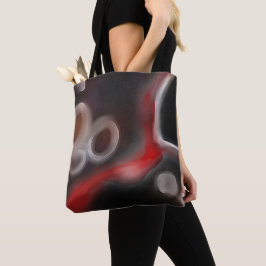 Arteriell motif: Abstrakt Black, White & Red Tygkasse