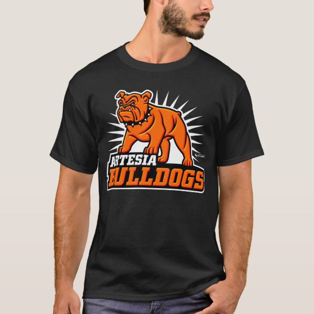 Artesia Bulldog 3D Logotyp T-Shirt (Framsida)