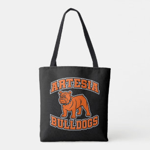 Artesia Bulldog "Orange Hund" Tote Tygkasse