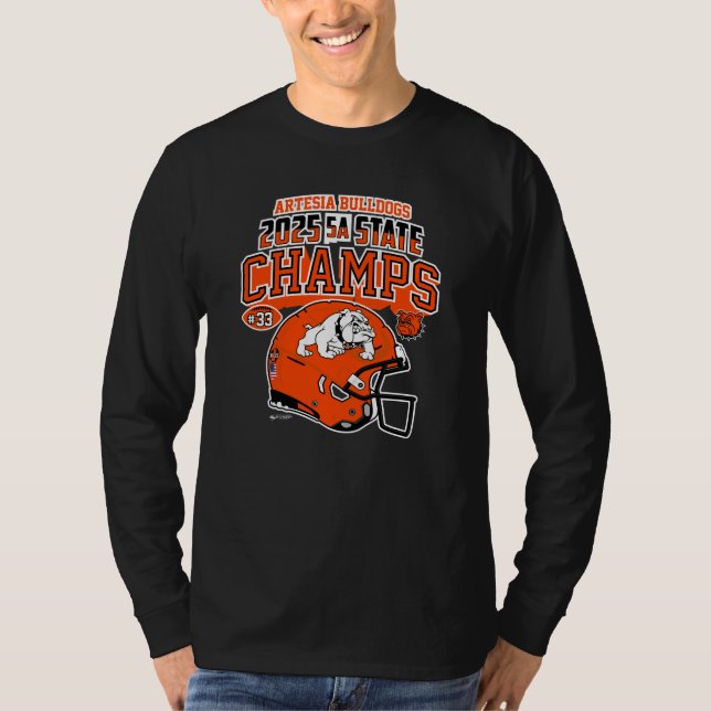 Artesia Bulldogs 2025 State Champs T Shirt (Framsida)