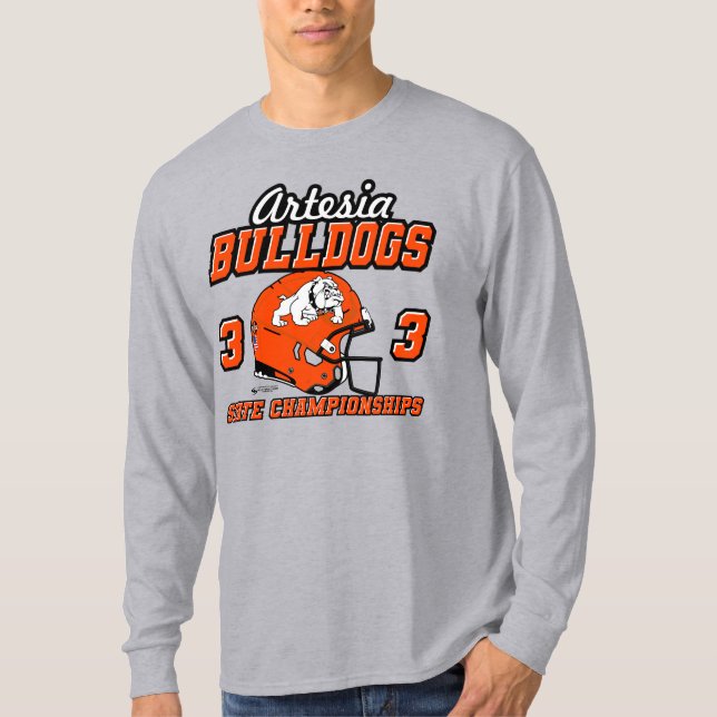 Artesia Bulldogs 33 statsmästerskap T-shirt (Framsida)