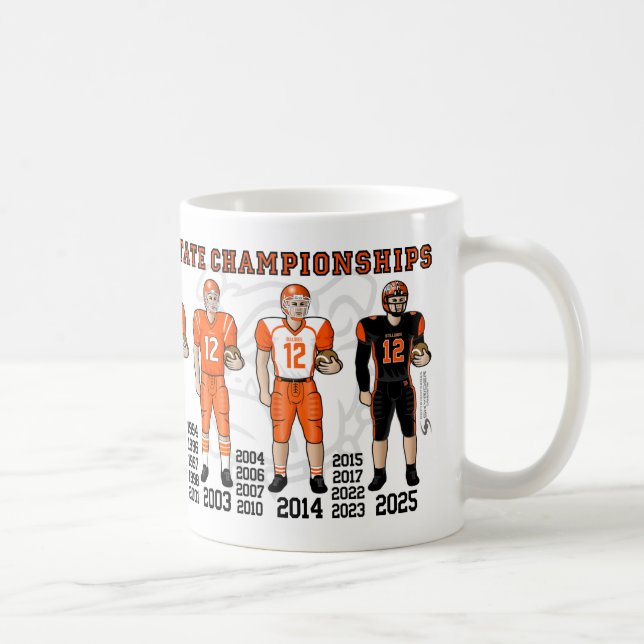 Artesia Bulldogs Football State Champ Uniforms Mug Kaffemugg (Höger)