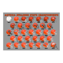 Artesia Bulldogs State Champs hjälm-plakat