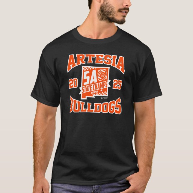 Artesia Bulldogs State Champs Logo T-Shirt (Framsida)