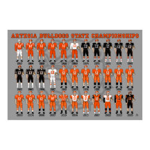 Artesia Bulldogs State Champs Uniform Affisch