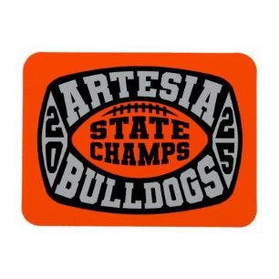 Artesia Bulldogs "Statsmästare" Magnet