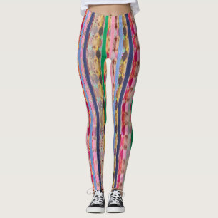 Artetiska Abstrakter med flera Färg-lager Leggings
