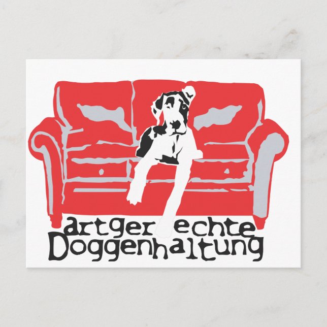 Artfrihållande dogguppfödning vykort (Framsida)