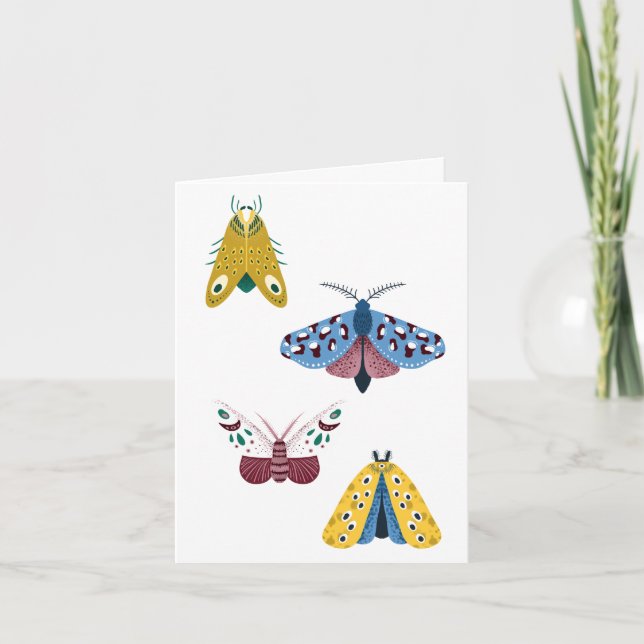 ARTFUL MOTHS BLANK CARD TACK KORT (Framsida)