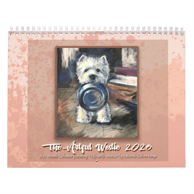 Artful Westie calendar by Deborah Borgo Kalender (Omslag)