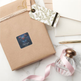 Artfullt designat gotskt hjärta fyrkantigt klistermärke