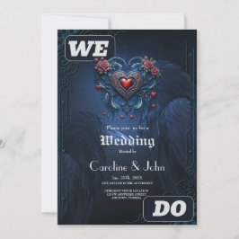 Artfullt designat hjärtkärl bestående av intric inbjudningar