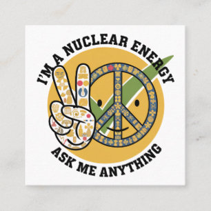 Artgåva från Retro Nuclear Energy Design vektor Ar Fyrkantigt Visitkort