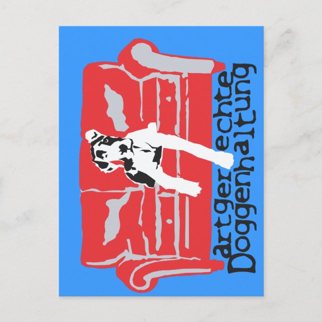 Artgerechte Doggenhaltung Vykort (Framsida)