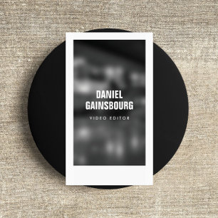 ArtHelt ramat fotograf, Video Black/White Visitkort