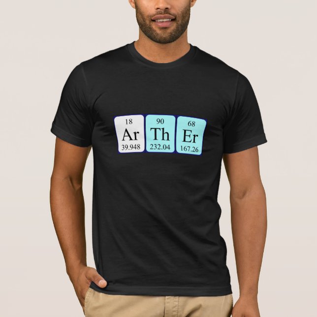 Arther Periodiska skjortan bord namn T-shirt (Framsida)