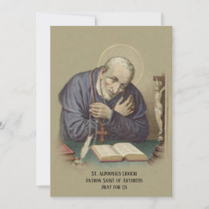 Arthritis Patron Saint Alphonsus Prayer Religiösa Kort