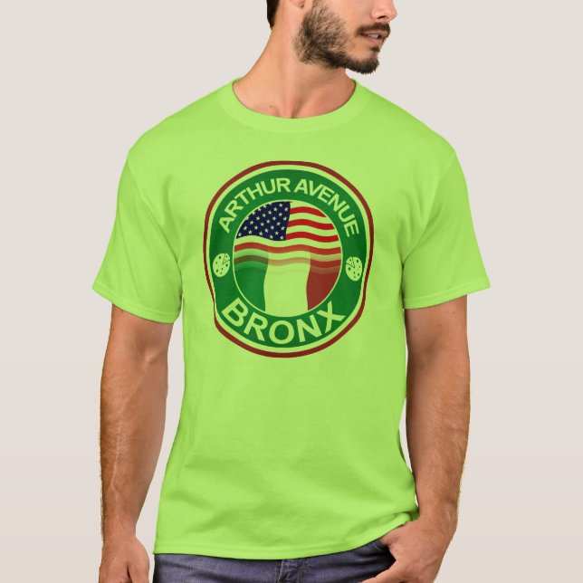 Arthur Ave Bronx italienareamerikan Tee Shirt (Framsida)
