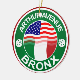 Arthur Ave Bronx italiensk Julgransprydnad Keramik